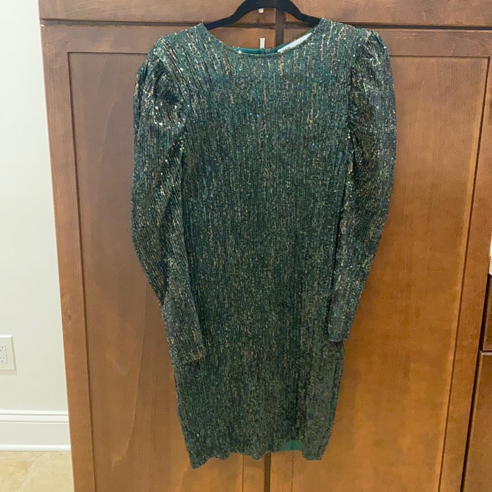 Green and good sequin dress